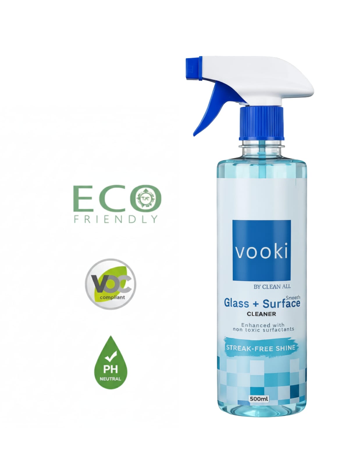 GLASS & SMOOTH SURFACE CLEANER - VOOKI (500ml)